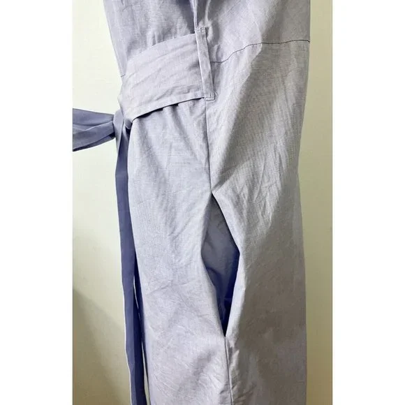 COS Blue Short Sleeve Cotton Wrap Pocket Dress Size EUR 34 - Picture 6 of 12